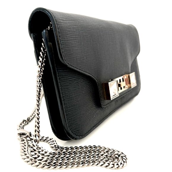 Proenza Shouler Saffiano Leather Chain Link Crossbody Bag WOC EUC - Picture 1 of 12